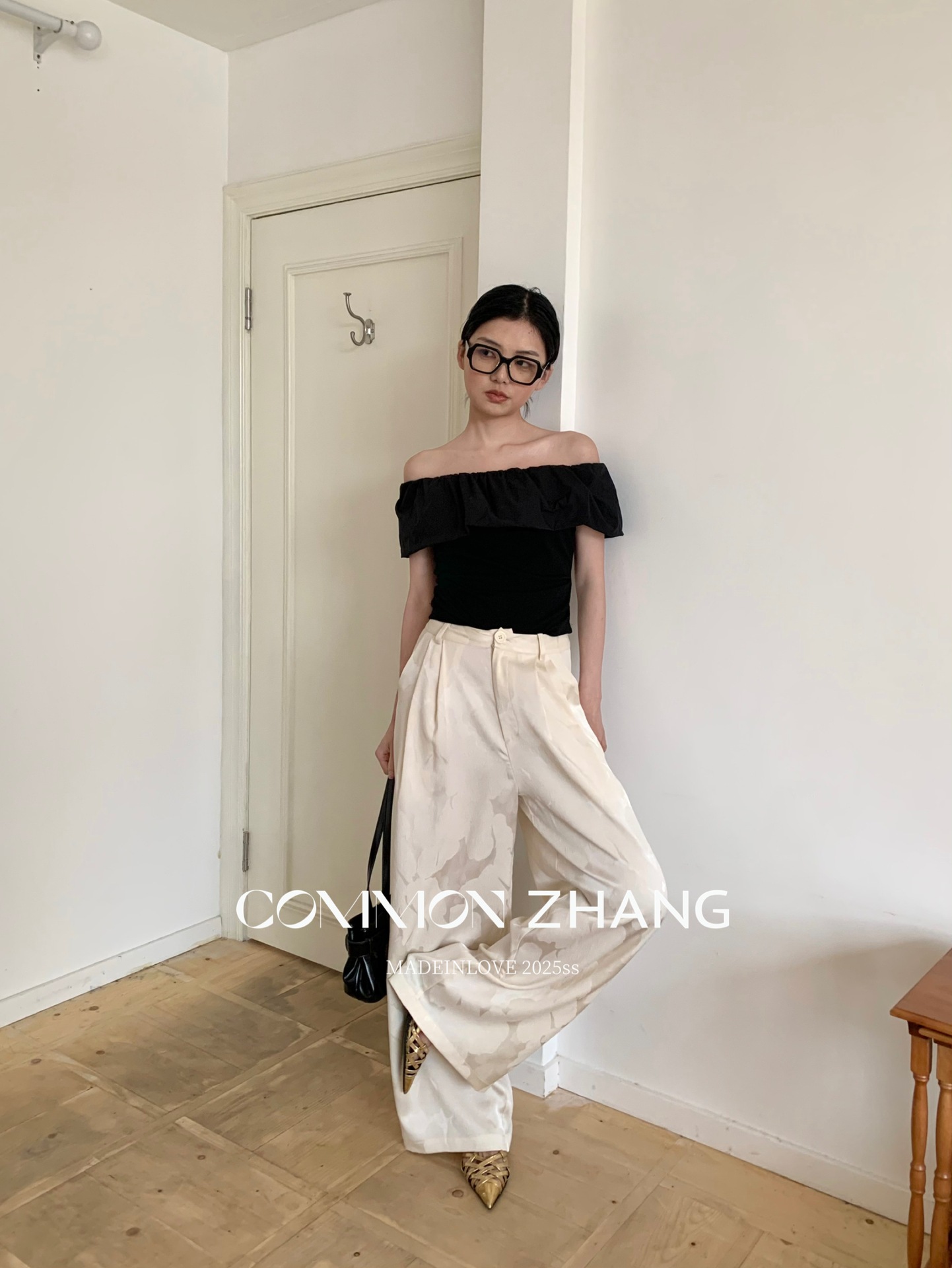 CZ ZHANG夏季韩版通勤时髦质感低腰阔腿垂感拖地百搭休闲裤B21335详情14