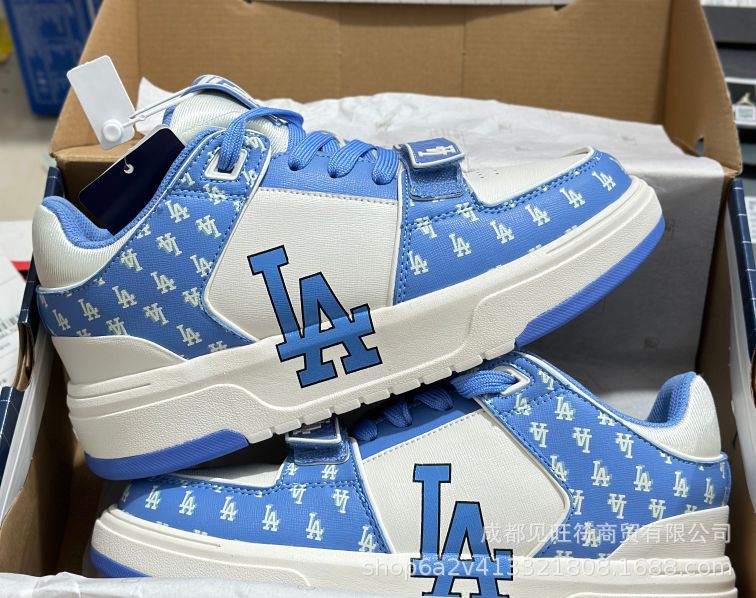 莆田纯原mlb老爹鞋学长鞋中帮NY大标洋基队厚底增高鞋6CM男女鞋详情19