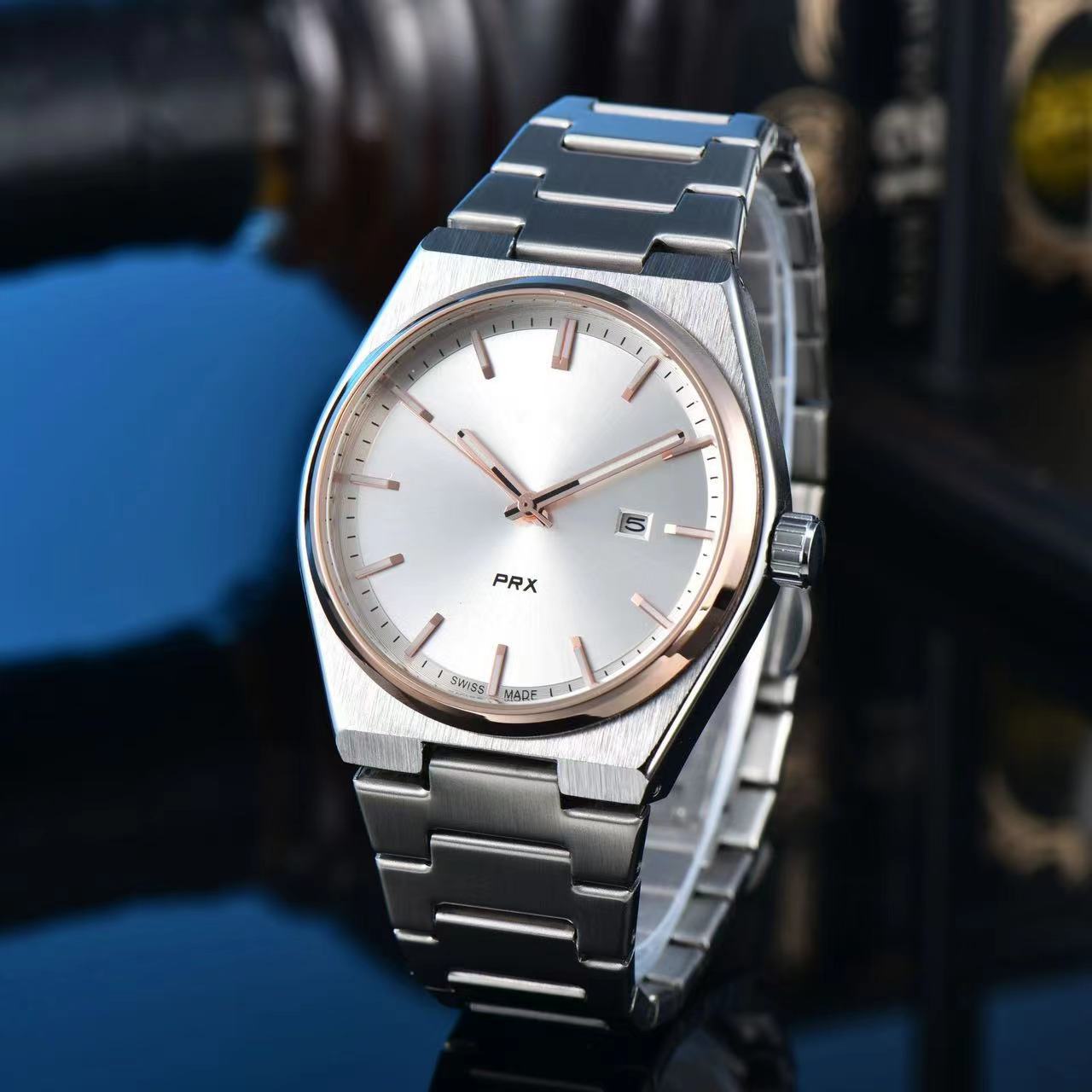 外贸爆款天家梭织油光闪亮格子面盘商务休闲石英日历手表现货批发详情19