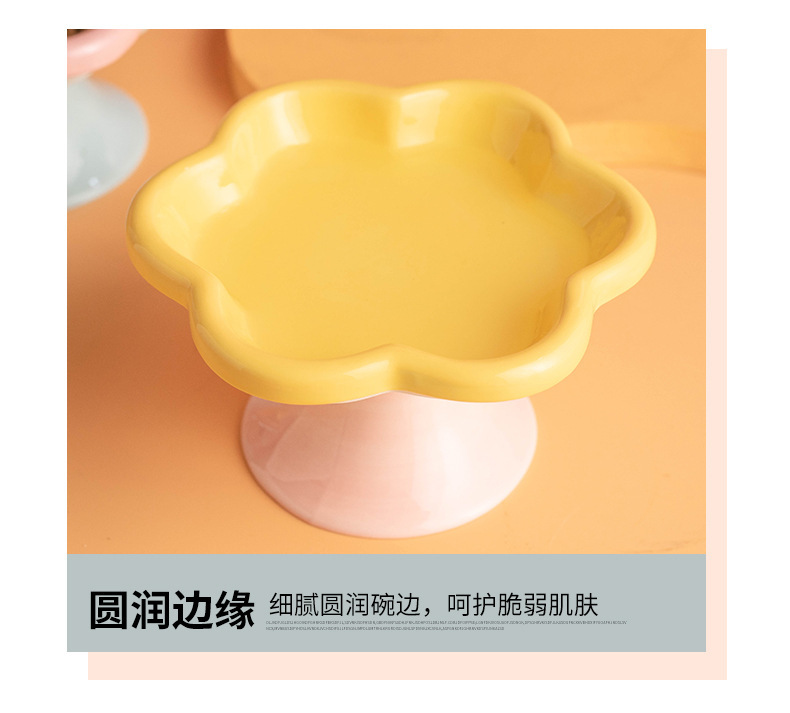High-quality macaron-colored flower-shaped pet bowls, pet feeding bowls, dog supplies, pet automatic water dispensers, pet supplies, durable and easy to clean pic 18