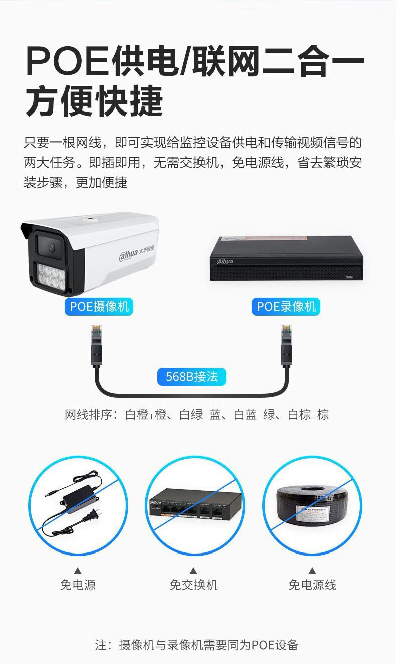 大华400万网络摄像机H.265智能双光全彩夜视高清监控头6433Z-A-IL详情8