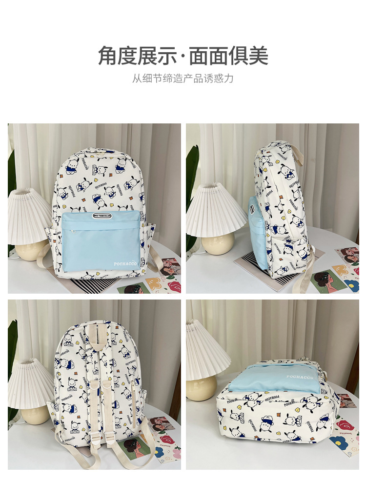 New cross-border cartoon printed schoolbag for junior high school girls, 2024 new high-appearance-level trendy casual backpack pic 5