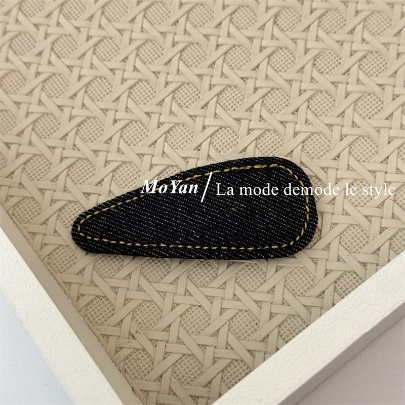 复古简约牛仔蓝高级感新款发夹碎发发卡刘海BB夹气质百搭侧边夹子详情15