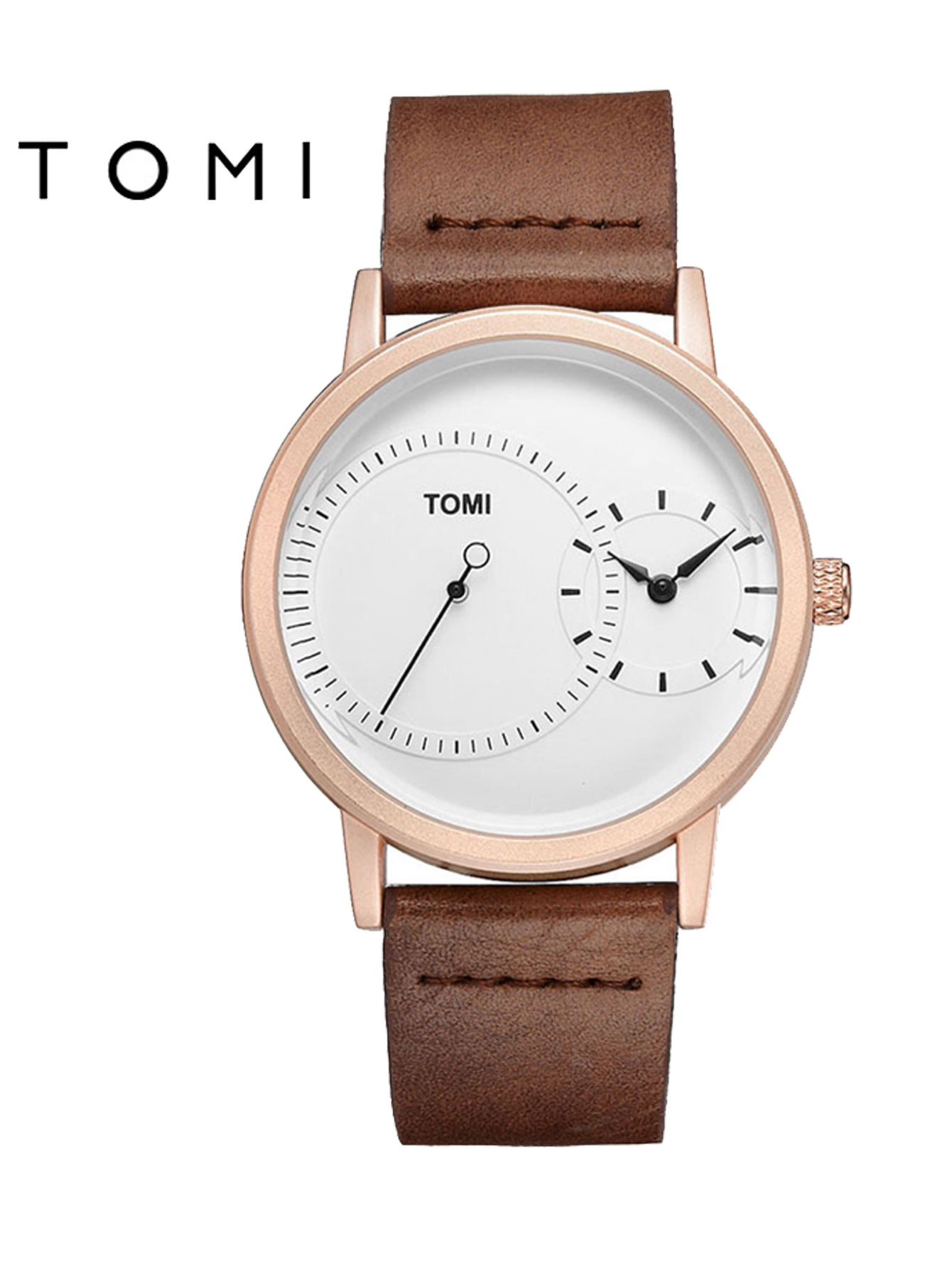 【厂家直供】TOMI特米两针半时尚简约手表男女创意原宿风石英腕表详情11