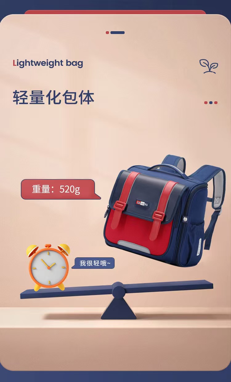 Multi-functional schoolbag, fresh, simple and elegant for primary school students, backpack for spine protection, high-quality children's backpack pic 7