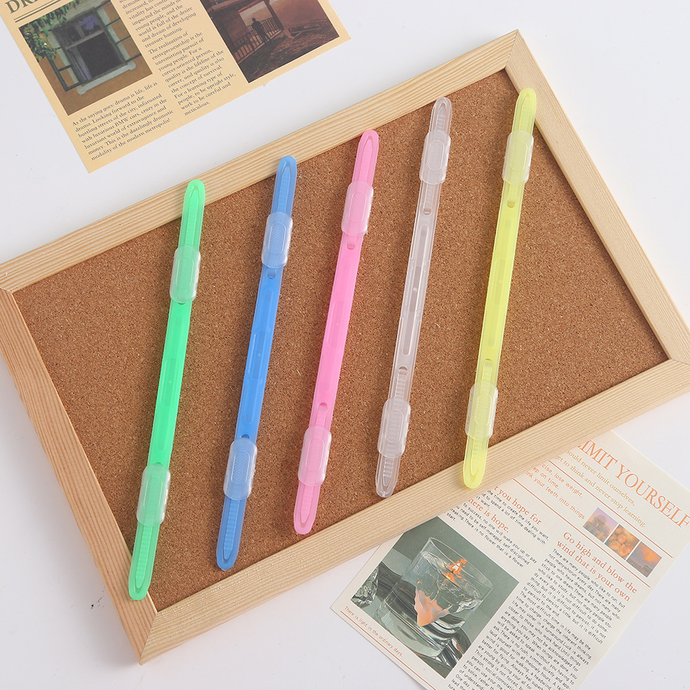 Factory double-hole file folders, student office test paper materials binding clips, punched materials binding clips wholesale pic 2