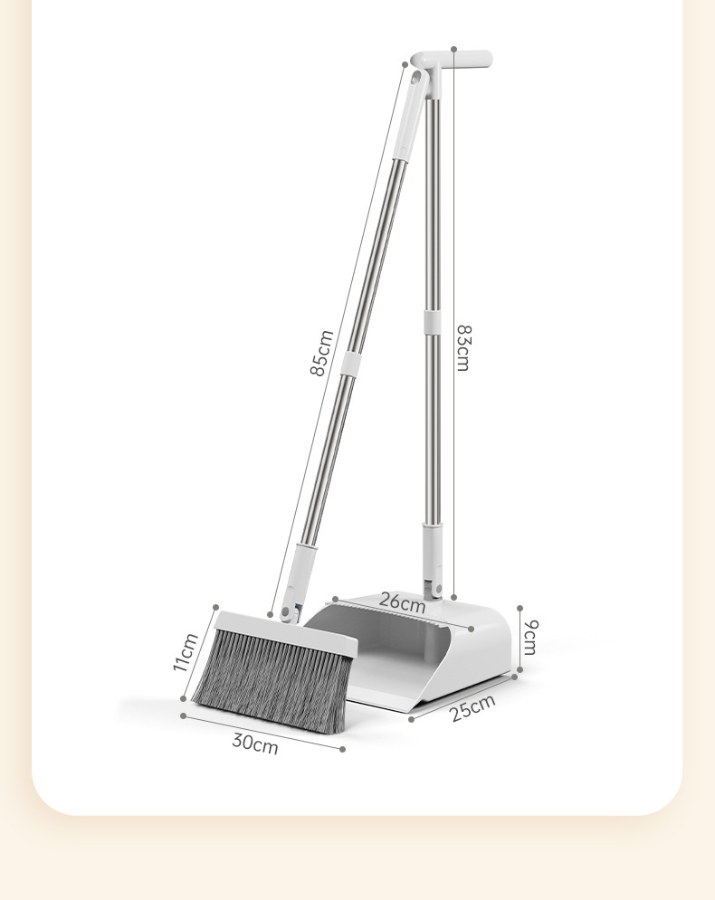 Broom and dustpan set, household broom, water scraper, non-stick hair dustpan, sweeping wonder, broom, garbage shovel pic 14