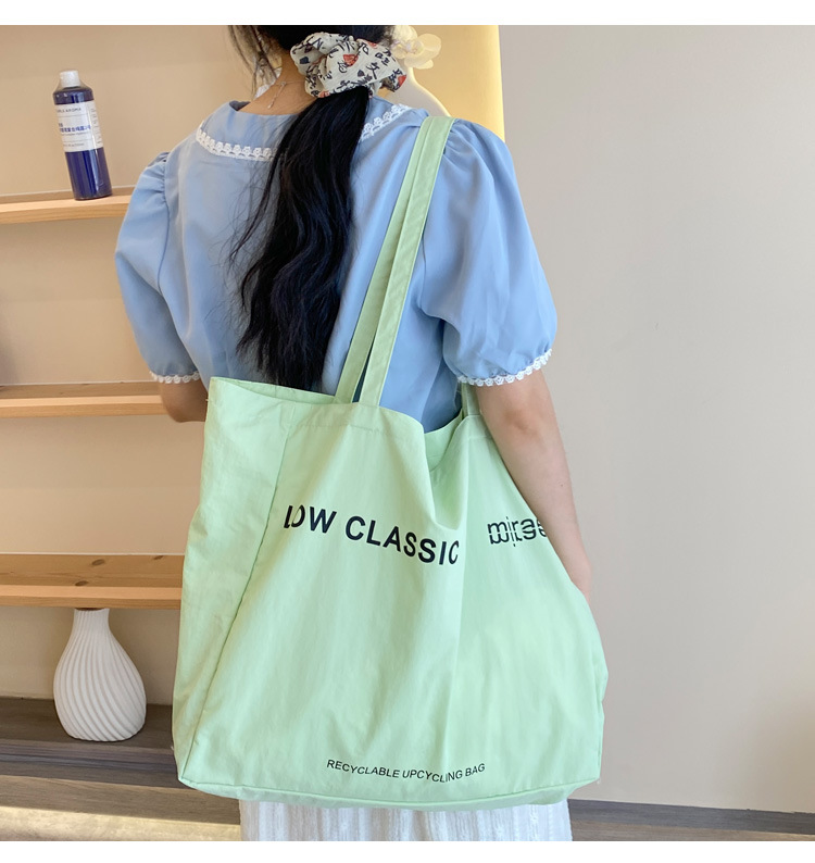 热巴同款帆布包LOWCLASSIC大容量通勤单肩包简约购物袋潮百搭详情13