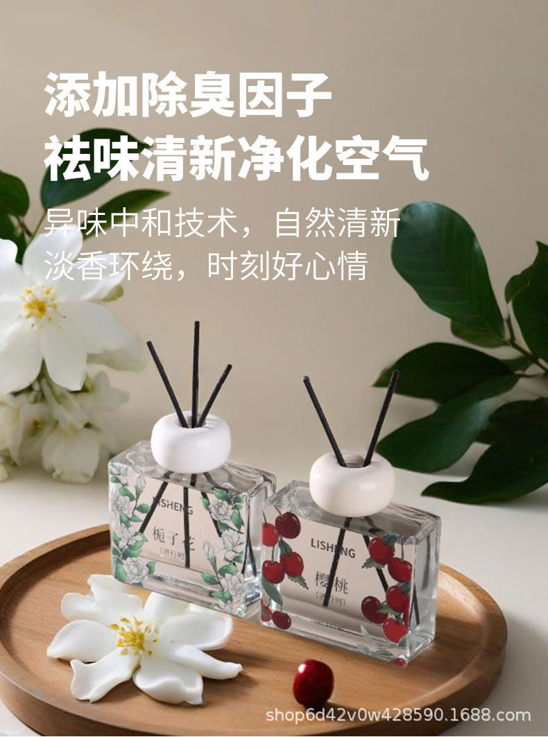 跨境专供无火香薰室内香氛空气清新香薰栀子花藤条持久留香批发详情5