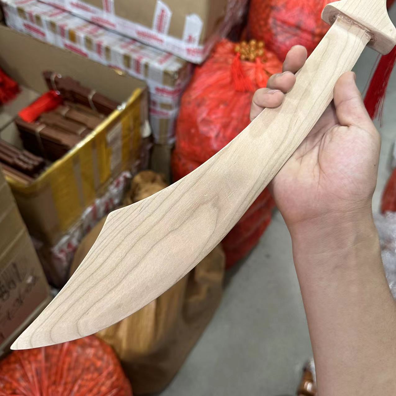 桃木剑原色一体剑雕刻桃木斧挂件小号宝剑儿童玩具工艺桃木剑批发详情46