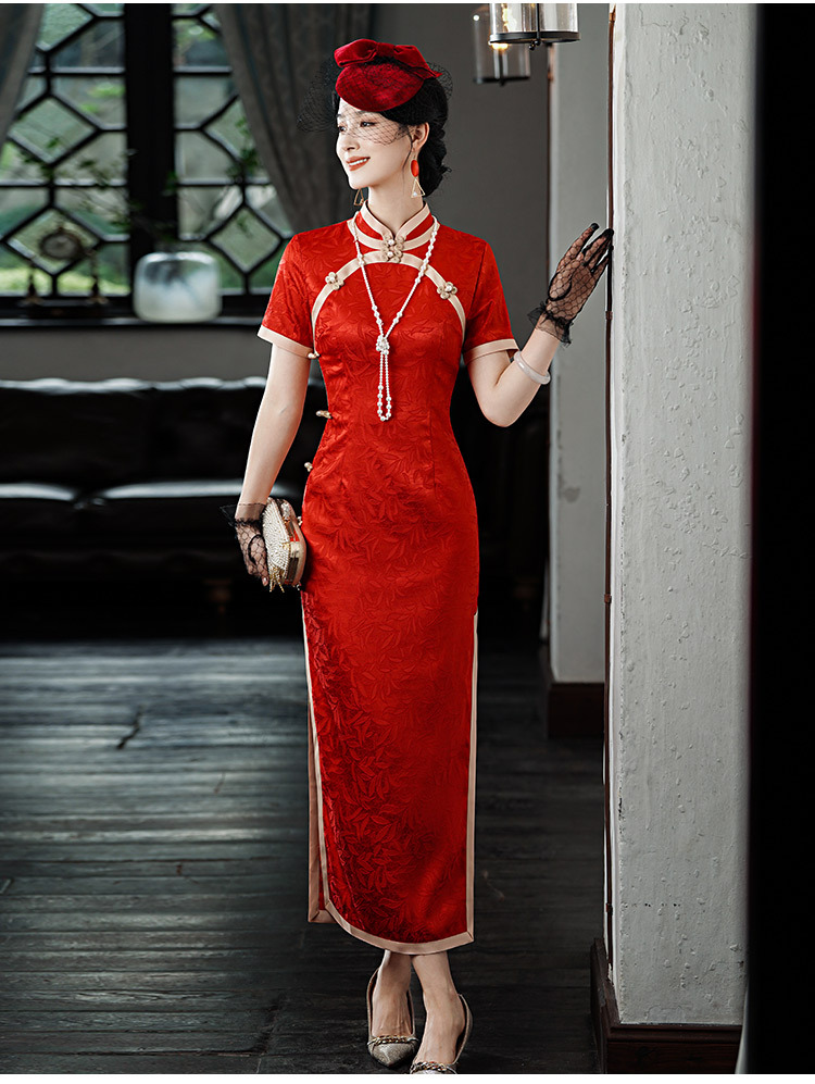 National trend cheongsam for women, Republic of China couple battle robes, Mongolian robes, slimming design sense pic 16