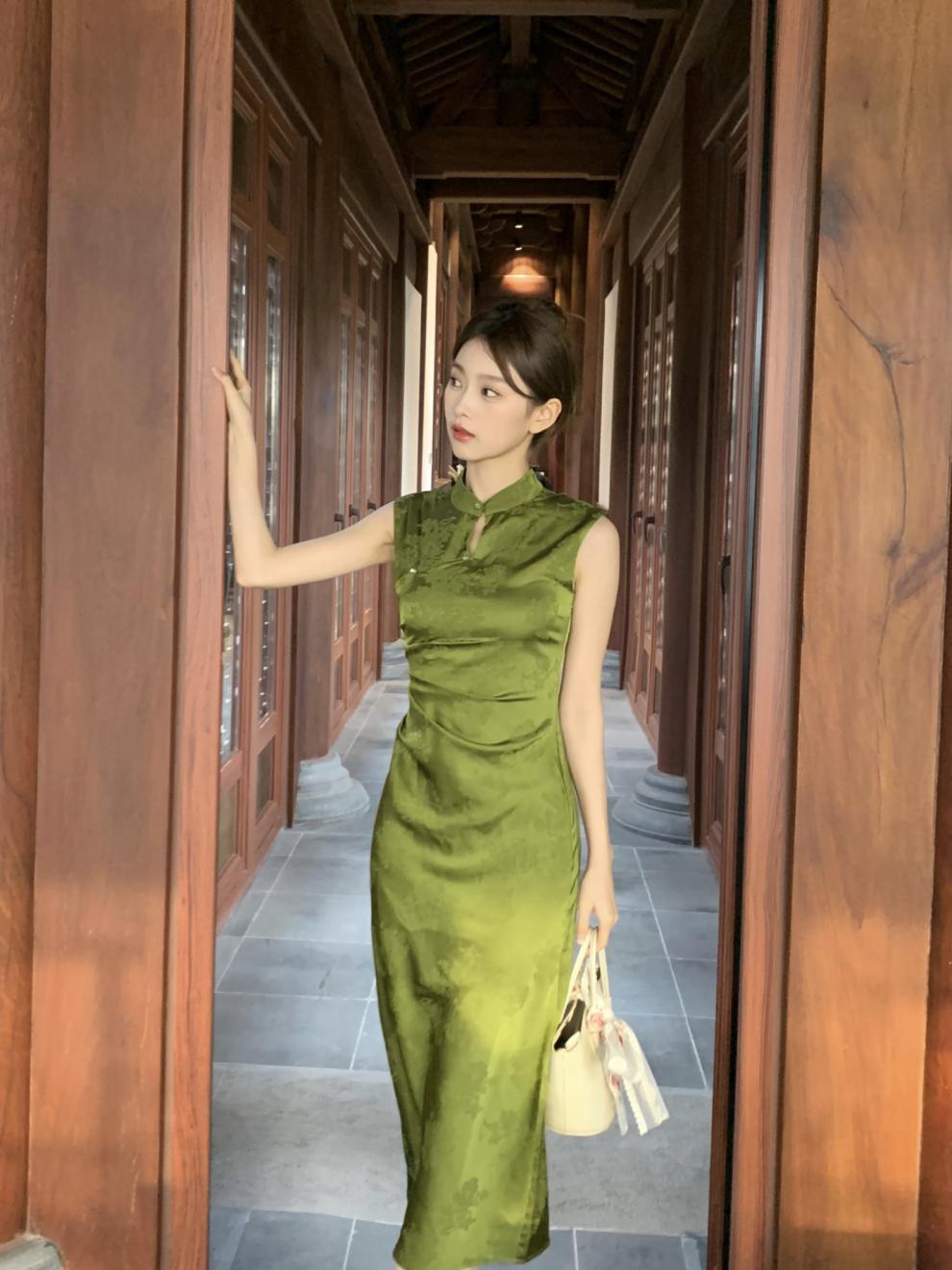 伊茉夏怜语~新中式高端女装连衣裙2024夏季高级感改良女装旗袍裙详情18