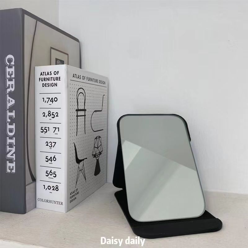 【圆角镜子】 1个 0.01包邮折叠镜子便携式化妆镜可折叠高清ins风详情5