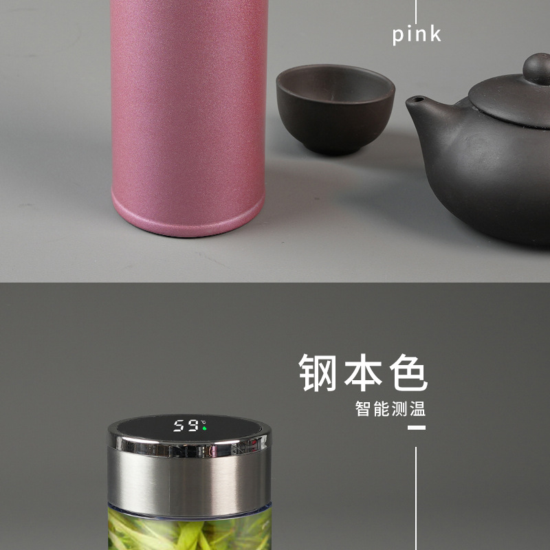 Tea water separation insulated cup, 316 stainless steel insulated water cup, intelligent temperature measurement and display, gift manufacturer wholesale pic 19