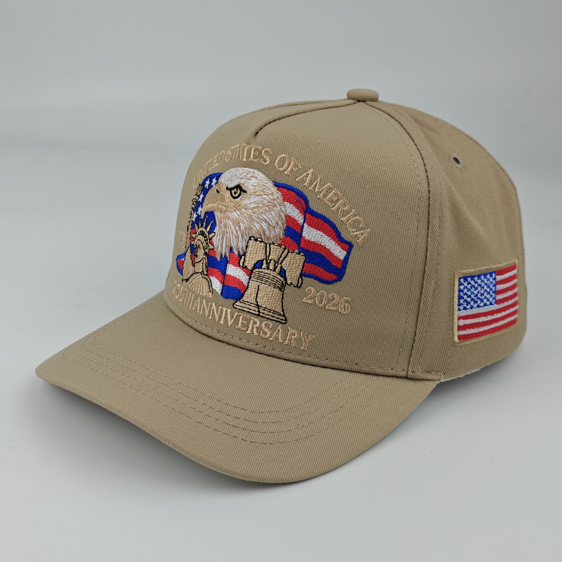 New in-stock American 250th anniversary commemorative baseball cap, three-dimensional embroidered commemorative cap, cross-border headband baseball cap pic 5