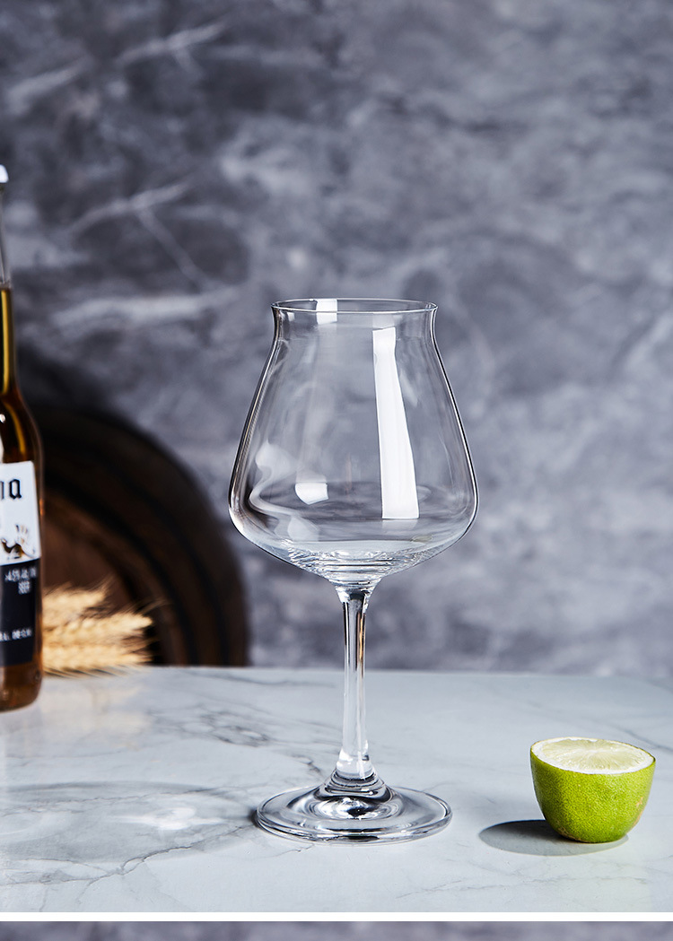 水晶玻璃红酒杯高脚杯啤酒杯小麦杯洋酒杯品鉴水晶高脚果汁杯饮料详情19