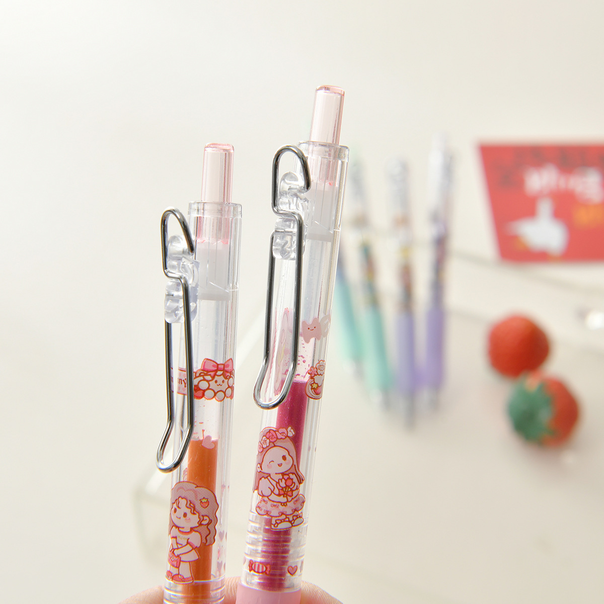 晨兮按动闪光中性笔套装 1.0mm子弹头手账绘画书写顺滑学生用中性笔详情3