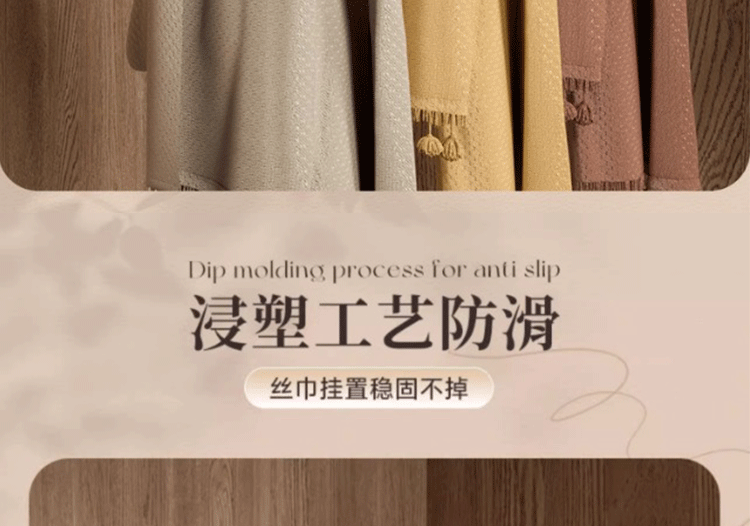 希音TEMU代发多功能帽子圆环衣架宿舍家用防滑围巾丝巾晾衣架详情11