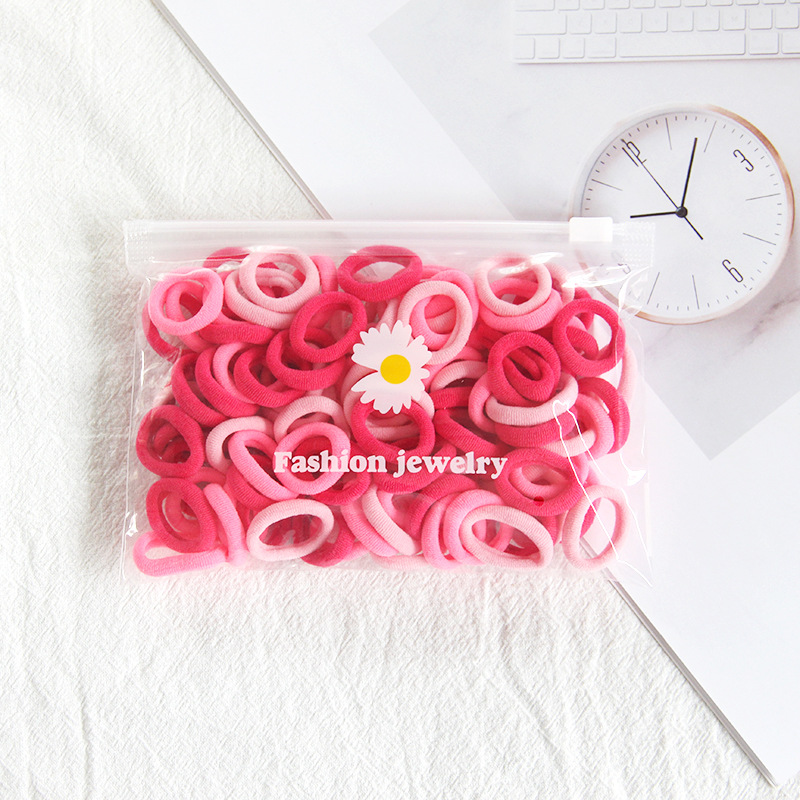 新款小号儿童彩色发圈宝宝不伤发头绳无接缝毛巾圈100根详情27