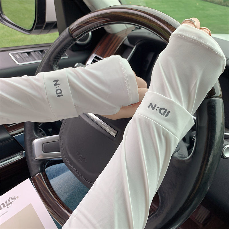 Summer ice silk sun protection ice sleeves, UV protection, high appearance level, student female outdoor cycling and driving trendy ice silk sleeves pic 12