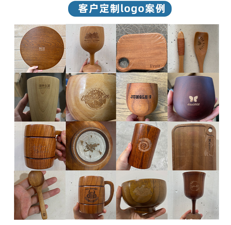 跨境专供相思木托盘木质托盘零食西式圆形木盘现货批发可定logo详情8