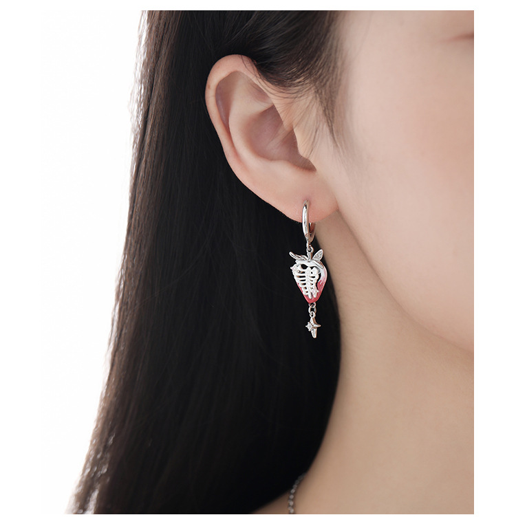 Серёжки из серии сладких ягод, молодые девушки с уникальной, сладкой, классной, оригинальной конструкцией 925 серебряных ушных ушных ушков pic 8