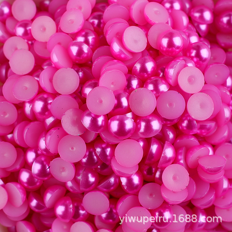 Semi-circular pearl flat bottom half-sided abs imitation pearl nail art, pearl shoes, clothing accessories diy cream glue phone case material pic 18