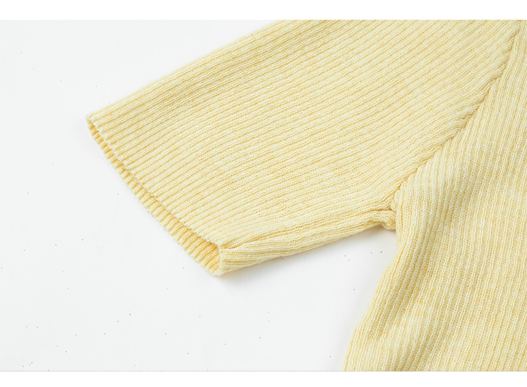 U领冰丝针织衫短袖女修身夏季基础短款T恤上衣2025新款详情9