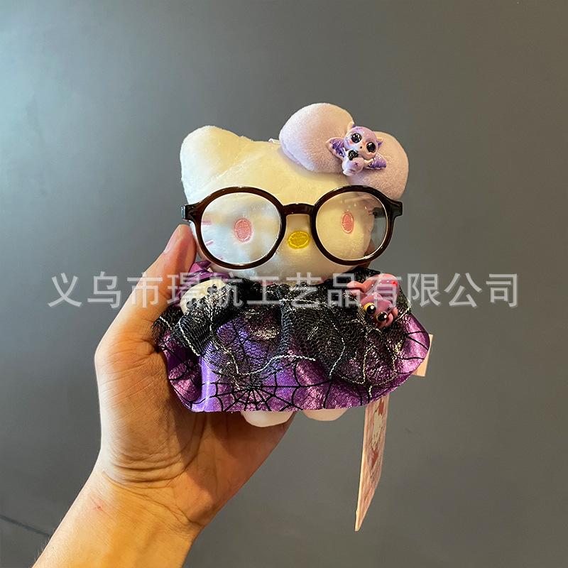 Cute Halloween secondary creation plush figurines hellokitty, keychains, bags, pendants and small gifts pic 1