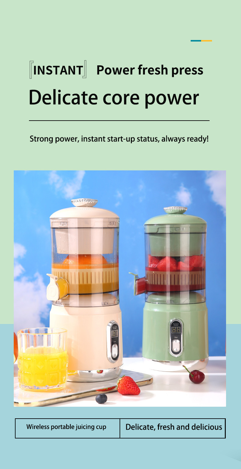 Cross-border juicer, multi-functional household portable electric small residue and juice separator, no-cut fruit and vegetable juice maker pic 9