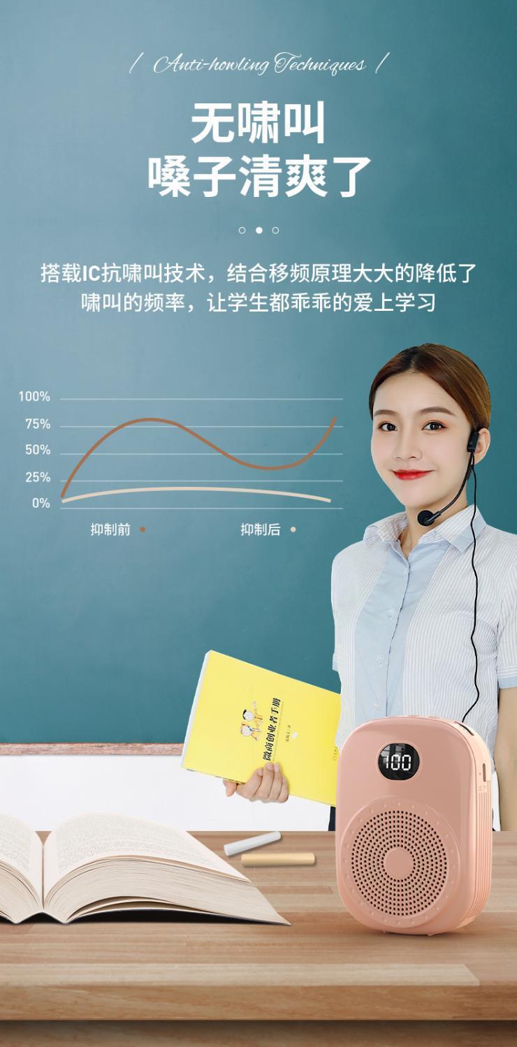 S20 Little Bee Amplifier, dedicated microphone for teachers in class, high-volume speaker, hawking, street vending, Bluetooth pic 8