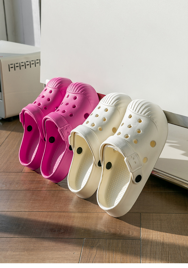 洞洞鞋贝壳头外穿高跟夏漂流增高情侣包头拖鞋厚底男沙滩鞋详情3