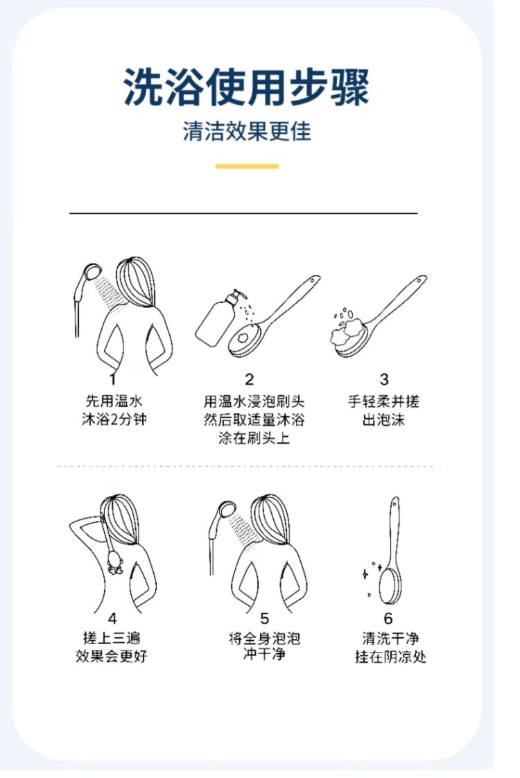 浴刷长柄硬毛大号搓背洗澡刷搓澡刷洗澡搓背刷搓澡神器后背不求人详情13