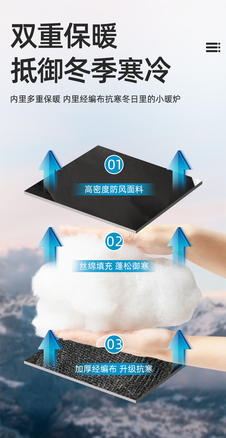 定制手套女冬季保暖加绒加厚特价防水防风防寒户外骑行骑车批发详情7