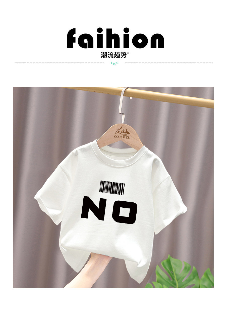 Ropa niño niño verano camiseta 2024 nuevo mid-big niño manga corta niño floral algodón verano top T pic 1