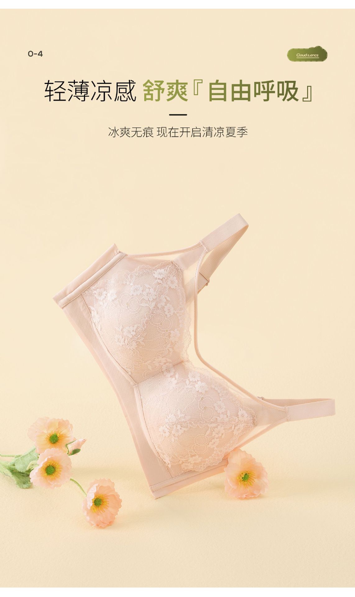 无痕蕾丝大码养护调整型内衣女士轻薄凉感不下垂全罩杯包裹文胸罩详情6