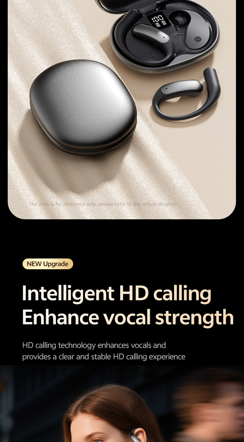 New product M129 Private mold OWS digital display non-in-ear Bluetooth headphones noise-cancelling wireless ear-hook smart headphones factory pic 13