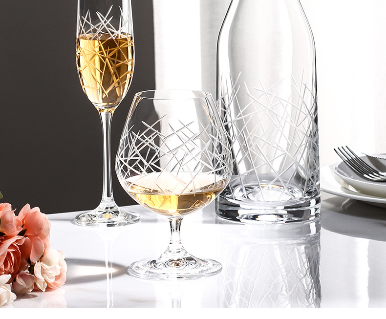 捷克进口Crystalex切子水晶红酒杯家用高档酒杯欧式手工刻花酒杯详情11