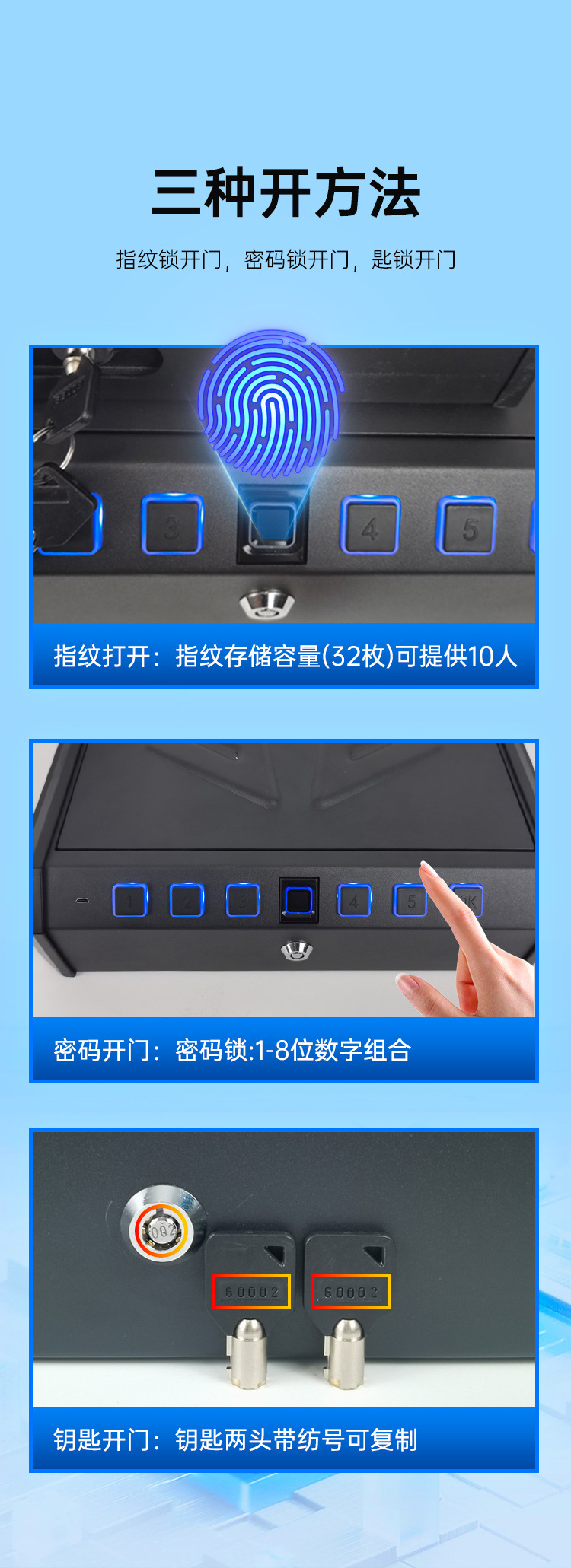 现货保险盒指纹车载迷你保险箱珠宝首饰盒现金便携式保险柜批发详情5