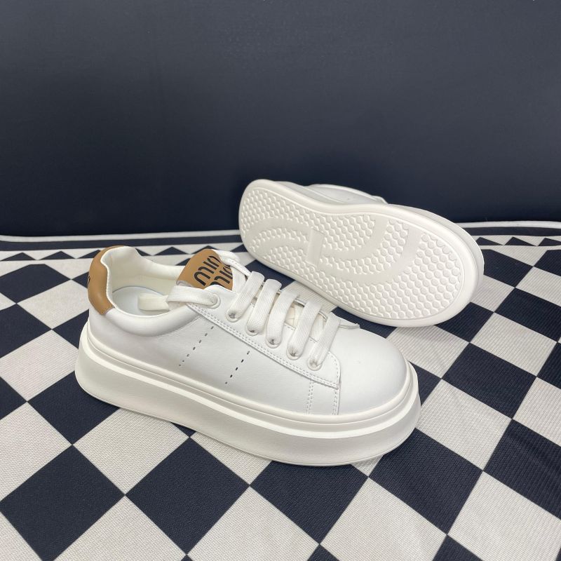 发泡底真皮小白鞋女2024春秋新款简约百搭厚底板鞋休闲学院风女鞋详情19