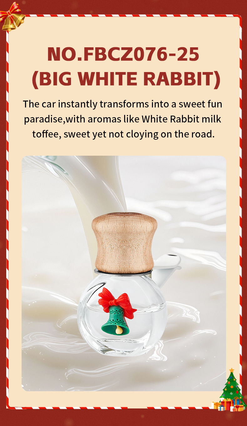 【跨境专供】FORMBO圣诞汽车香水持久留香车内装饰品精油车载香薰详情9