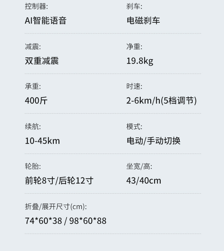 电动轮椅轻便折叠老人残疾人轻松出行智能全自动代发电动代步车详情31