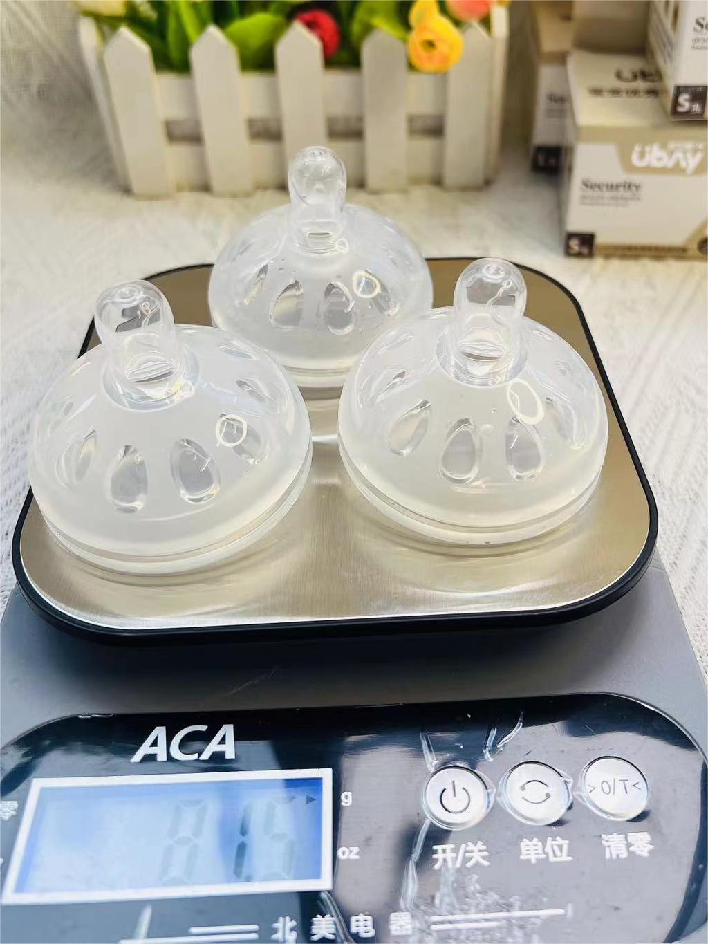 6.0口径奶嘴 宽口径仿母乳奶嘴防呛防胀气食品级硅胶奶嘴 6CM批发详情6