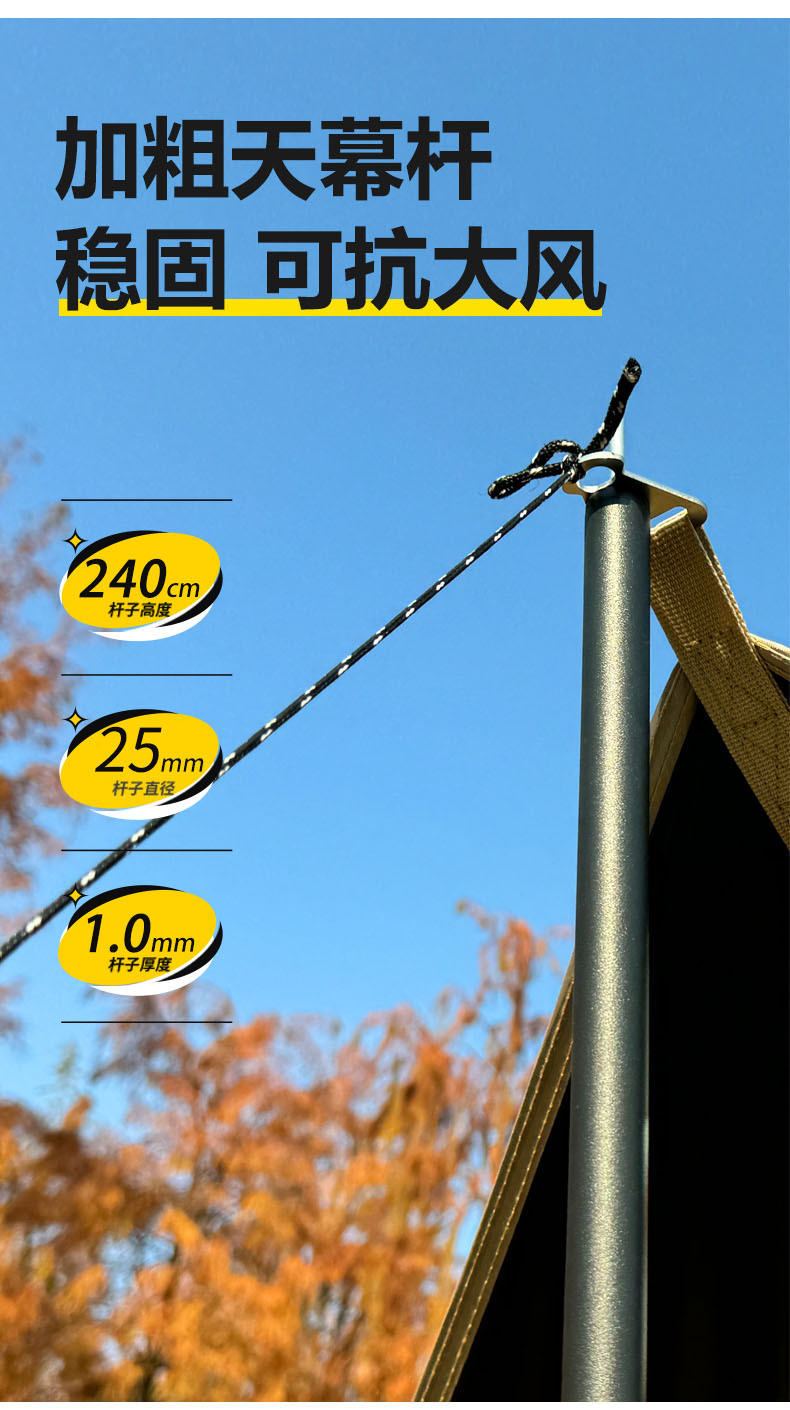 Portable butterfly-shaped hexagonal camping equipment and gear, including a canopy tent, a thick black rubber sun protection and sunshade canopy pic 14