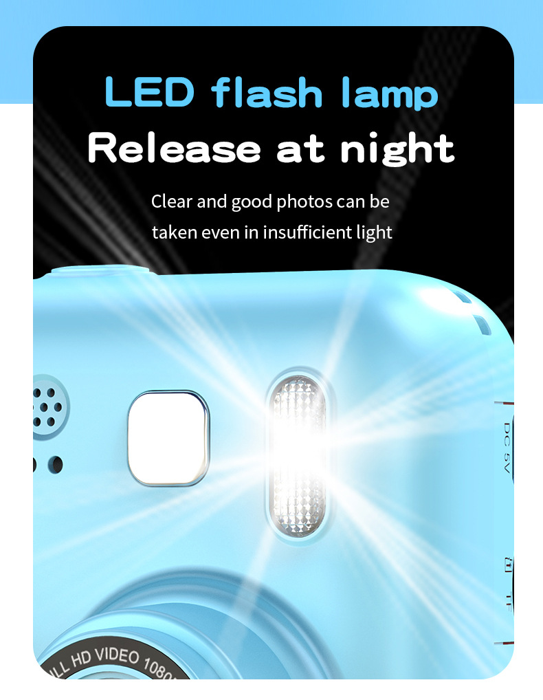 Y300拍立得便携式热敏打印相机可照相录像儿童玩具礼物即拍即出片详情9