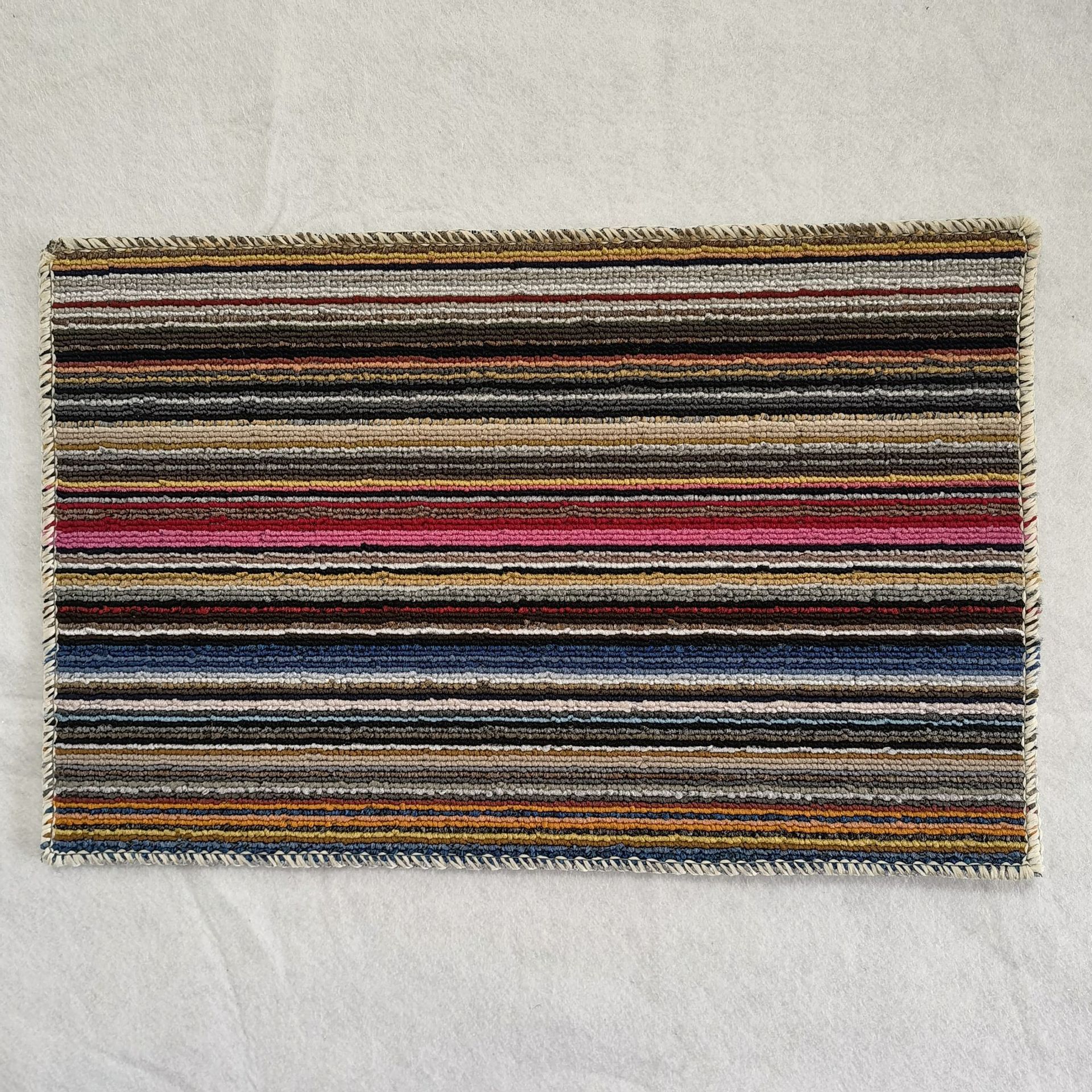 Retail a hairpin, velvet striped, rainbow fine strip, plaster dot, anti-slip base, indoor household door mat and floor mat pic 9