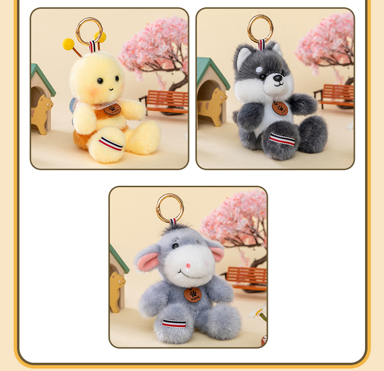 Direct sales from the plush toy pendant manufacturer. Forest animal Cute Jumping series three-flower cat and dog pendants are in stock and available for wholesale pic 14