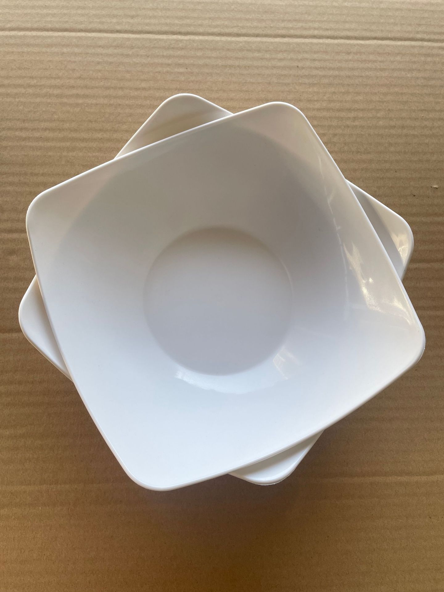 纯白四角家用仿陶瓷碗盘沙拉碗汤盘创意菜盘简约网红盘子翘角汤碗详情8