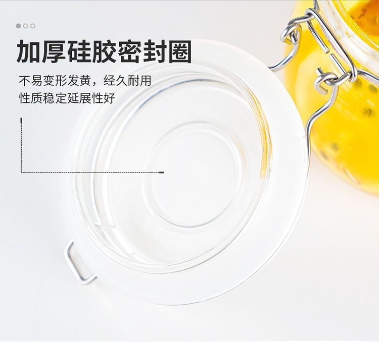 Wholesale glass sealed jars, tea jars, grain storage jars with LIDS and snap fasteners, large-sized household pickles storage jars pic 11