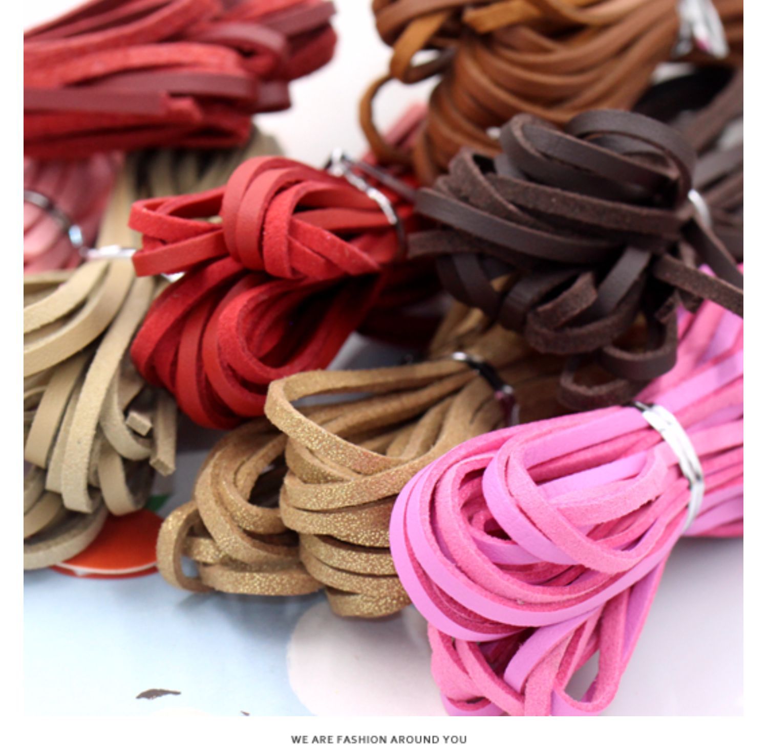 5米/条3mm宽单面皮韩国绒绳仿鹿皮 饰品服饰毛衣项链手工编制线材详情4